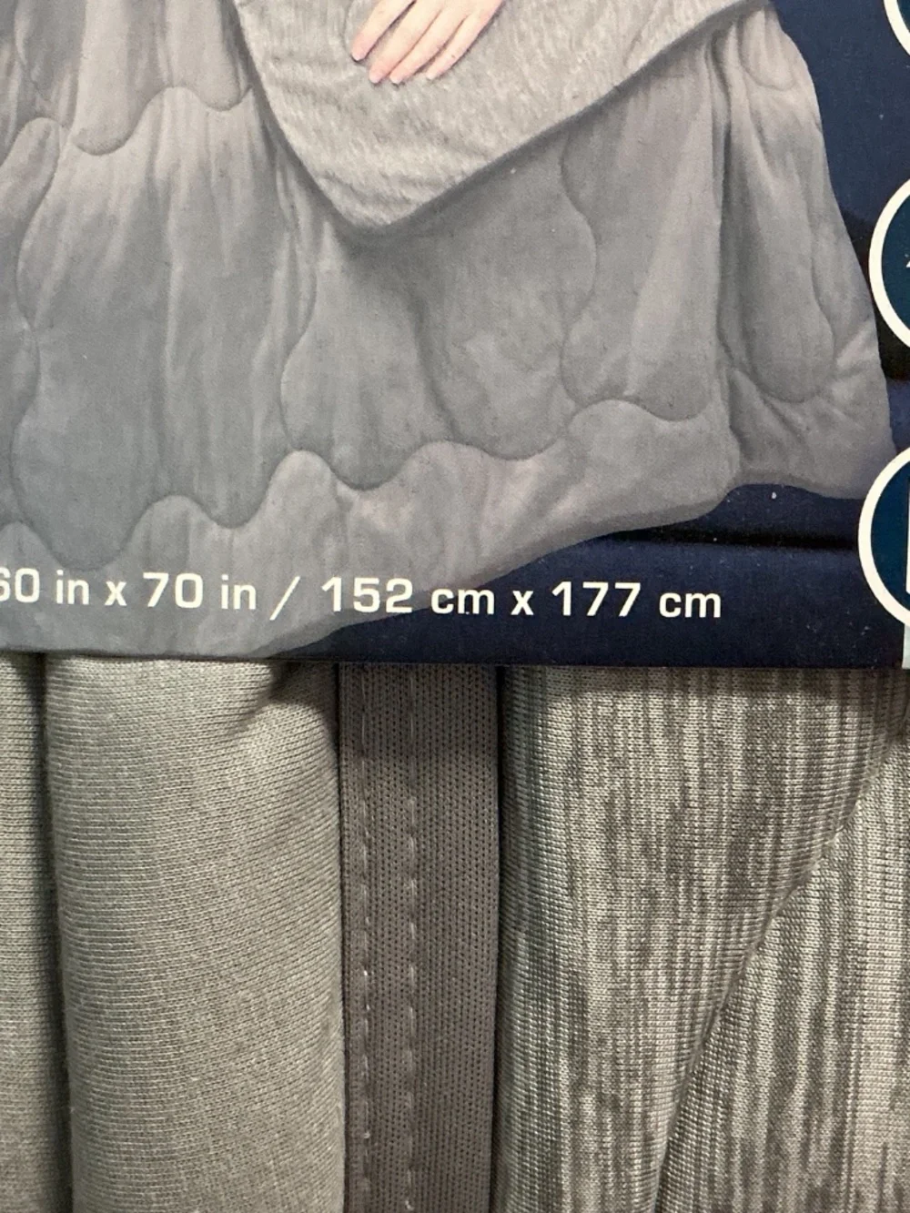 Sutton Place Gray Cooling Throw ~ 60 in. X 70 in.